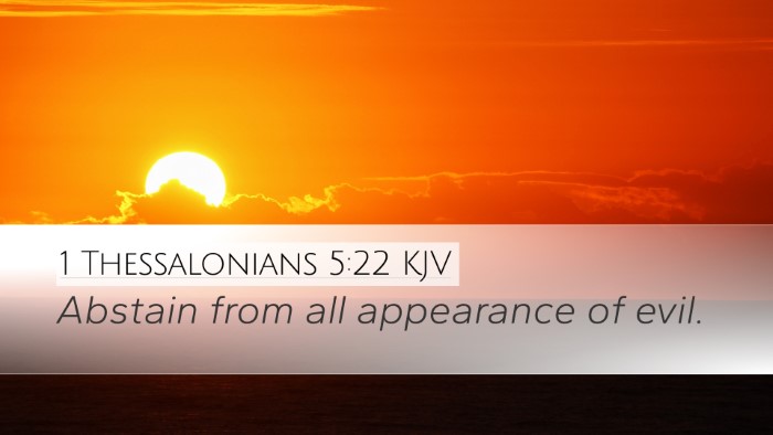 1 Thessalonians 5:22 KJV Bible Verse Image