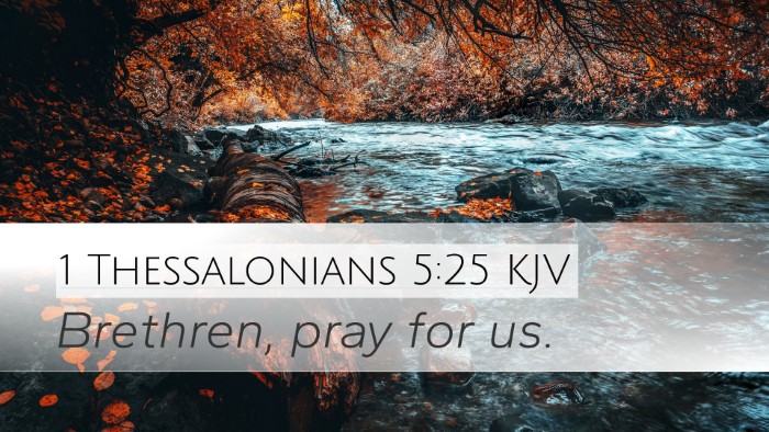 1 Thessalonians 5:25 KJV Bible Verse Image