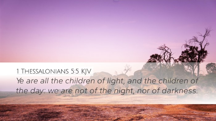 1 Thessalonians 5:5 KJV Bible Verse Image