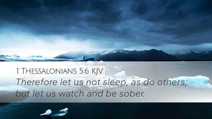 1 Thessalonians 5:6 KJV Bible Verse Image