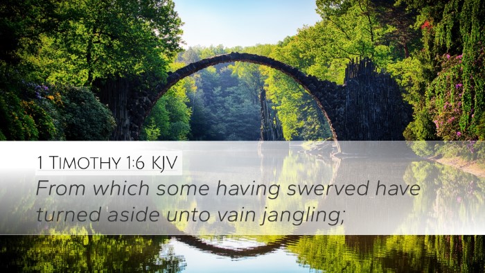 1 Timothy 1:6 KJV Desktop Wallpaper - From which some having swerved have turned aside - Desktop Bible Verse Wallpaper