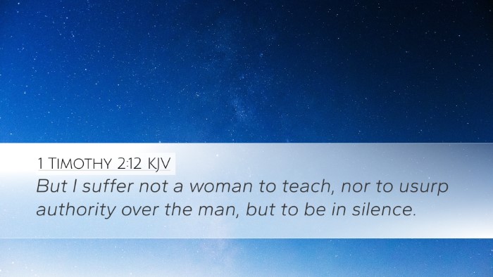 1 Timothy 2:12 KJV Bible Verse Image