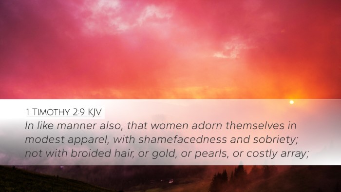 1 Timothy 2:9 KJV Bible Verse Image