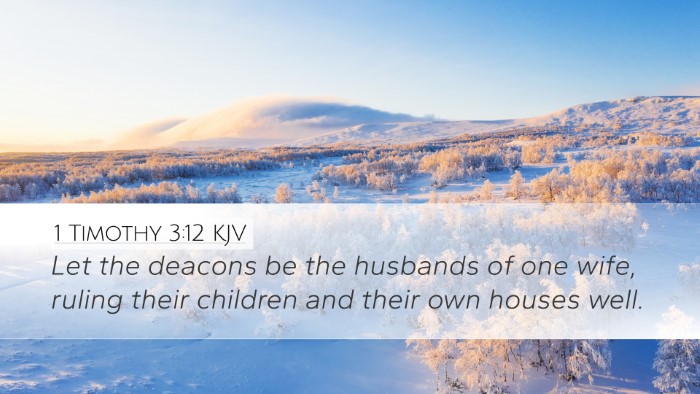 1 Timothy 3:12 KJV Bible Verse Image