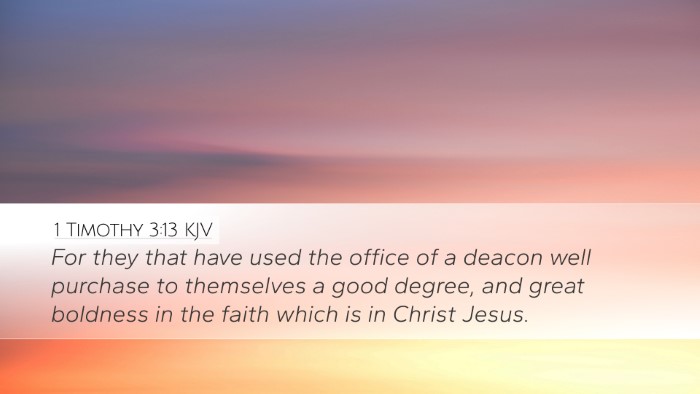 1 Timothy 3:13 KJV Bible Verse Image