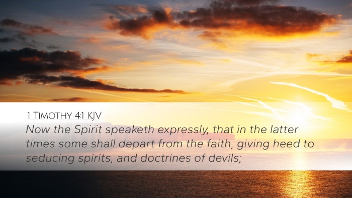 1 Timothy 4:1 KJV Bible Verse Image