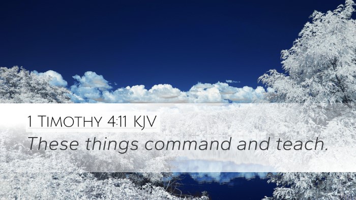 1 Timothy 4:11 KJV Bible Verse Image