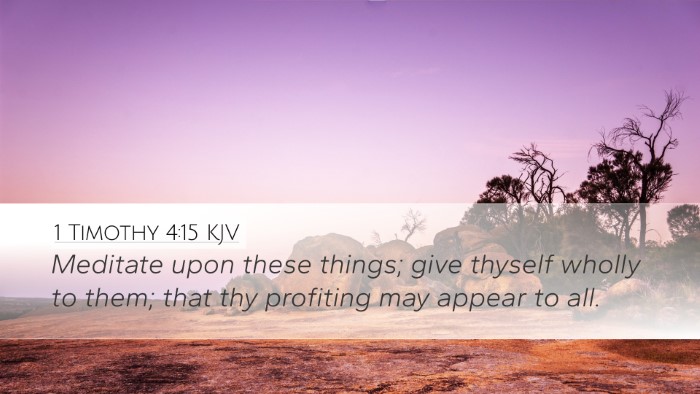 1 Timothy 4:15 KJV Bible Verse Image