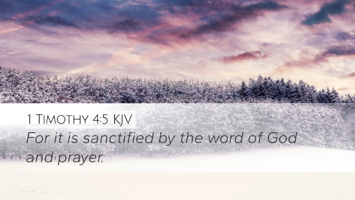1 Timothy 4:5 KJV Desktop Wallpaper - For it is sanctified by the word of God and - Desktop Bible Verse Wallpaper