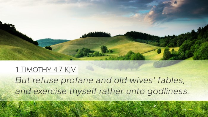 1 Timothy 4:7 KJV Bible Verse Image