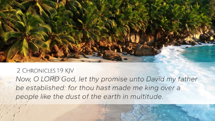 2 Chronicles 1:9 KJV Desktop Wallpaper - Now, O LORD God, let thy promise unto David my - Desktop Bible Verse Wallpaper