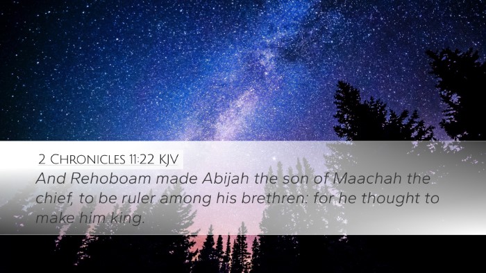 2 Chronicles 11:22 KJV Bible Verse Image