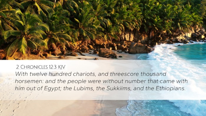 2 Chronicles 12:3 KJV Bible Verse Image