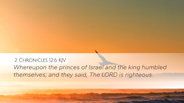 2 Chronicles 12:6 KJV Bible Verse Image