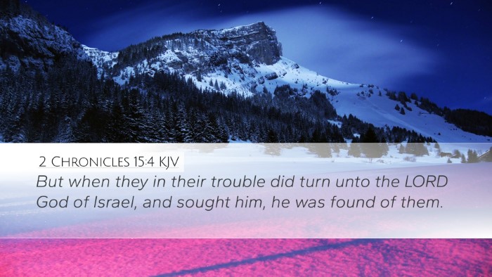 2 Chronicles 15:4 KJV Bible Verse Image
