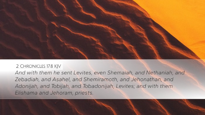 2 Chronicles 17:8 KJV Bible Verse Image