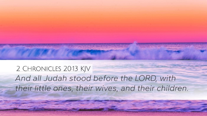 2 Chronicles 20:13 KJV Bible Verse Image