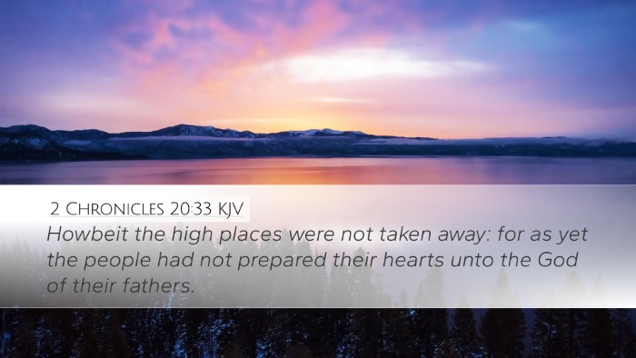 2 Chronicles 20:33 KJV Bible Verse Image