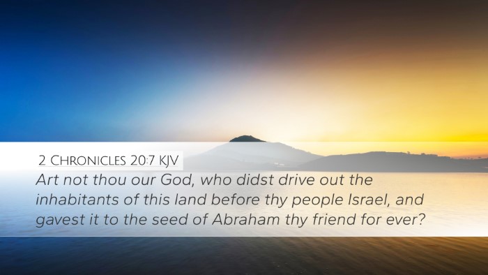 2 Chronicles 20:7 KJV Bible Verse Image