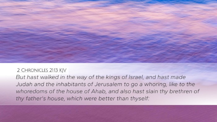 2 Chronicles 21:13 KJV Bible Verse Image