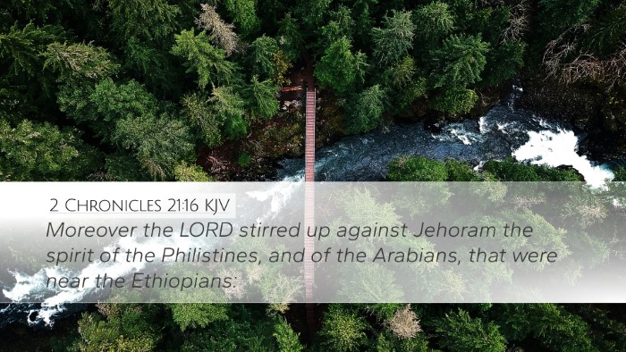2 Chronicles 21:16 KJV Bible Verse Image
