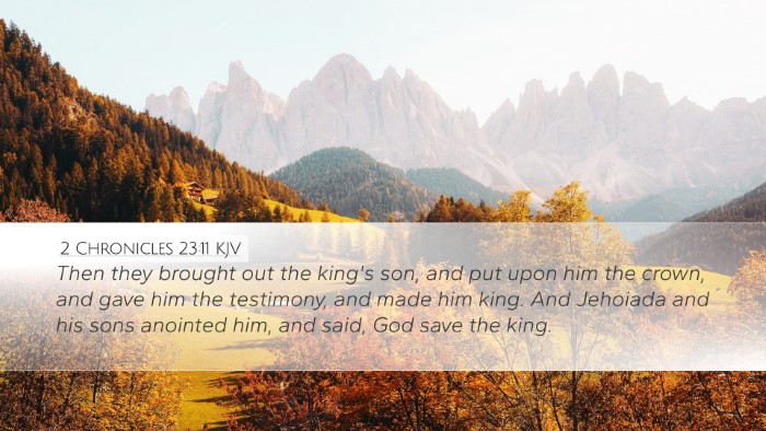 2 Chronicles 23:11 KJV Bible Verse Image
