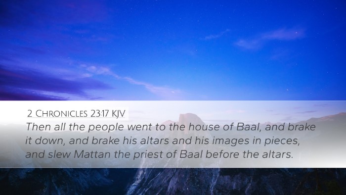 2 Chronicles 23:17 KJV Bible Verse Image