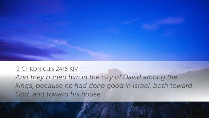 2 Chronicles 24:16 KJV Bible Verse Image