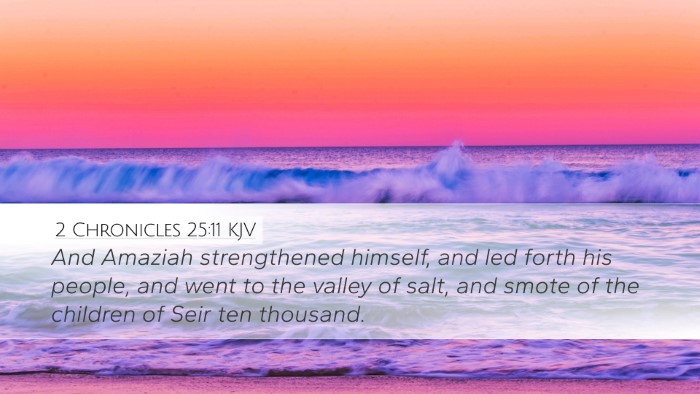 2 Chronicles 25:11 KJV Bible Verse Image