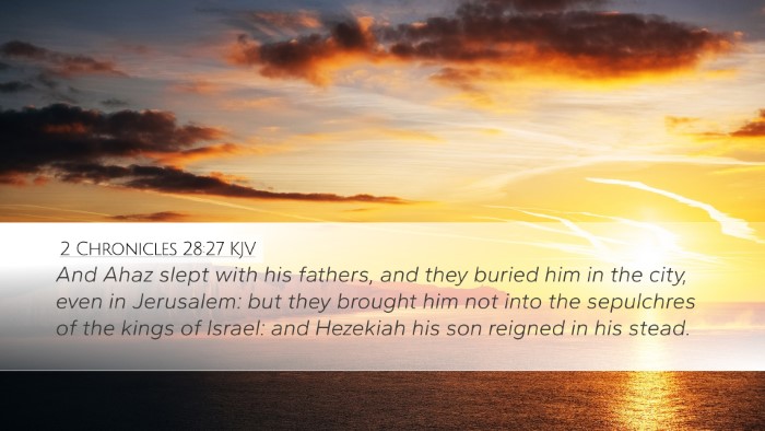 2 Chronicles 28:27 KJV Bible Verse Image