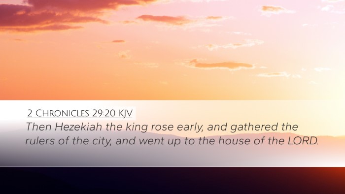 2 Chronicles 29:20 KJV Bible Verse Image