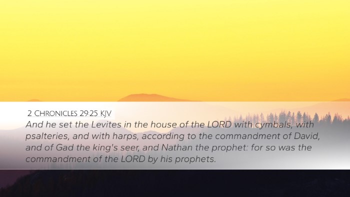 2 Chronicles 29:25 KJV Bible Verse Image