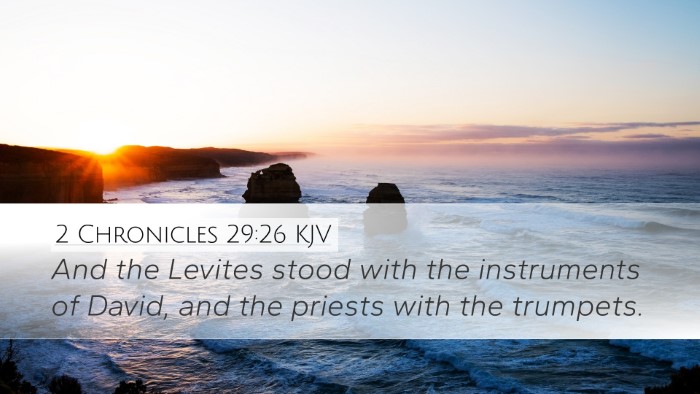 2 Chronicles 29:26 KJV Bible Verse Image