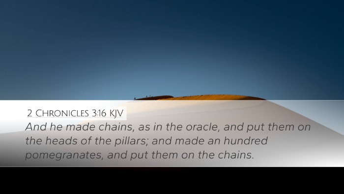 2 Chronicles 3:16 KJV Desktop Wallpaper - And he made chains, as in the oracle, and put - Desktop Bible Verse Wallpaper