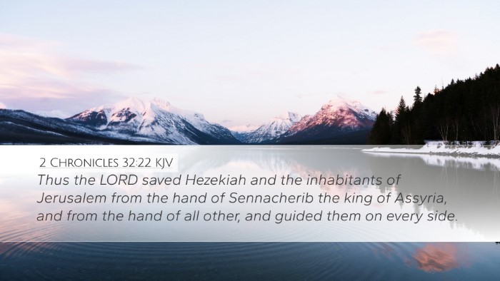 2 Chronicles 32:22 KJV Bible Verse Image