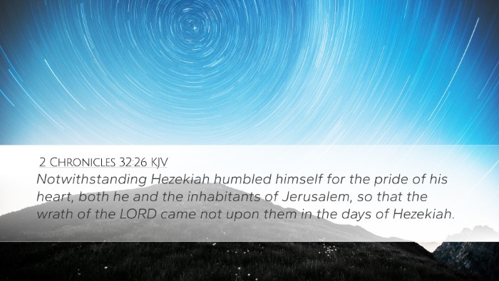 2 Chronicles 32:26 KJV Bible Verse Image