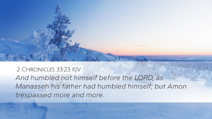2 Chronicles 33:23 KJV Bible Verse Image