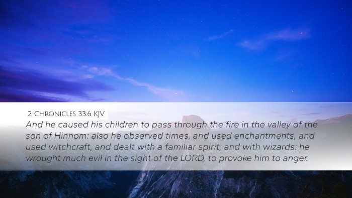 2 Chronicles 33:6 KJV Bible Verse Image