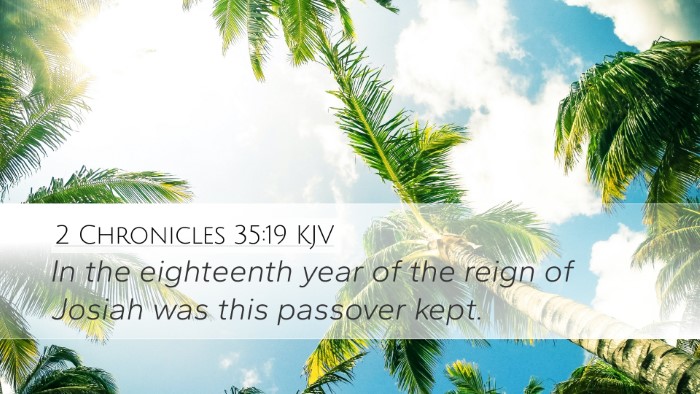 2 Chronicles 35:19 KJV Desktop Wallpaper - In the eighteenth year of the reign of Josiah was - Desktop Bible Verse Wallpaper