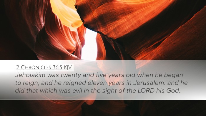 2 Chronicles 36:5 KJV Bible Verse Image