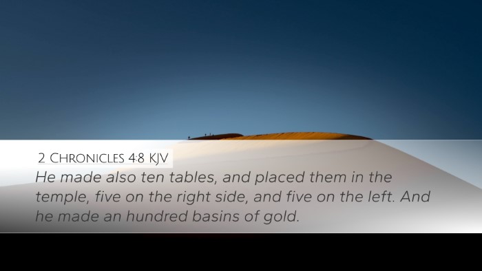 2 Chronicles 4:8 KJV Bible Verse Image