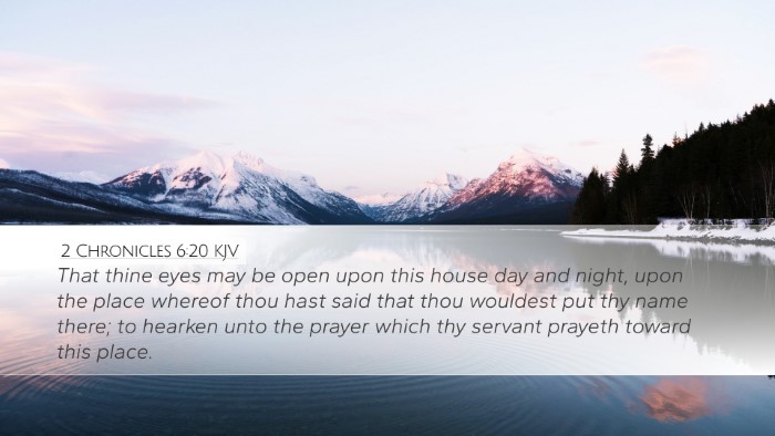2 Chronicles 6:20 KJV Bible Verse Image