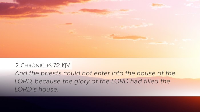 2 Chronicles 7:2 KJV Bible Verse Image