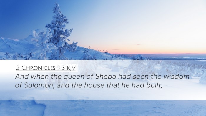 2 Chronicles 9:3 KJV Bible Verse Image