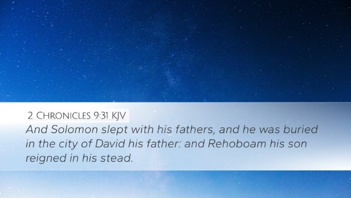 2 Chronicles 9:31 KJV Bible Verse Image
