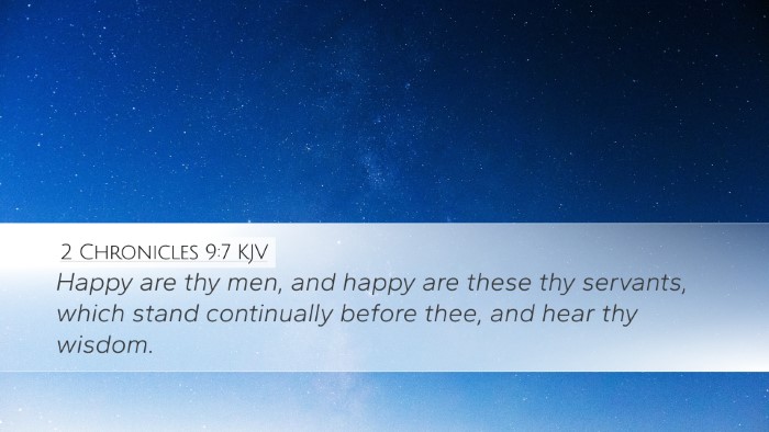 2 Chronicles 9:7 KJV Desktop Wallpaper - Happy are thy men, and happy are these thy - Desktop Bible Verse Wallpaper