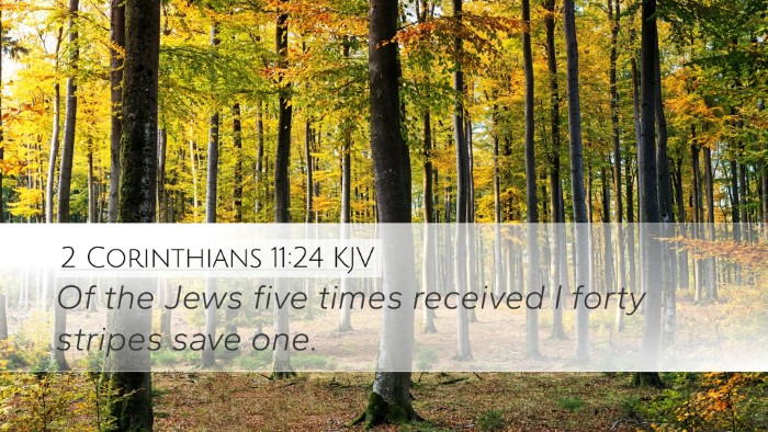 2 Corinthians 11:24 KJV Bible Verse Image
