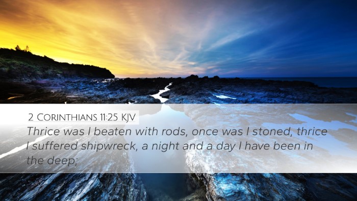 2 Corinthians 11:25 KJV Bible Verse Image