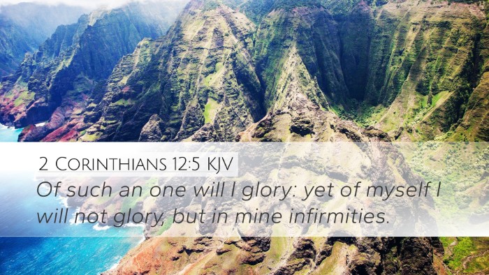 2 Corinthians 12:5 KJV Bible Verse Image