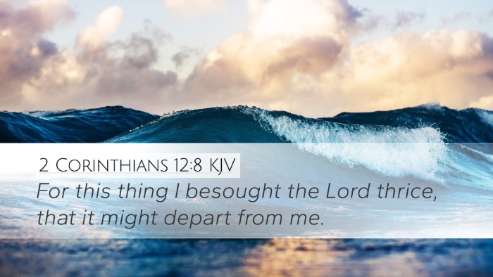 2 Corinthians 12:8 KJV Bible Verse Image